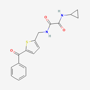 molecular formula C17H16N2O3S B2910964 N1-((5-benzoylthiophen-2-yl)methyl)-N2-cyclopropyloxalamide CAS No. 1797965-36-6