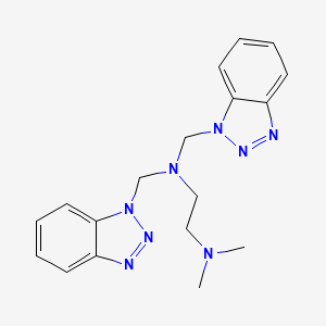 molecular formula C18H22N8 B2910982 N',N'-bis(benzotriazol-1-ylmethyl)-N,N-dimethylethane-1,2-diamine CAS No. 129410-30-6