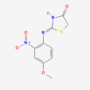 (2Z)-2-[(4-methoxy-2-nitrophenyl)imino]-1,3-thiazolidin-4-one