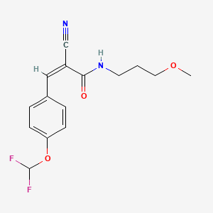 (Z)-2-Cyano-3-[4-(difluoromethoxy)phenyl]-N-(3-methoxypropyl)prop-2-enamide