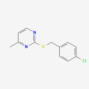 molecular formula C12H11ClN2S B2911009 4-Chlorobenzyl 4-methyl-2-pyrimidinyl sulfide CAS No. 676590-65-1