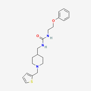 1-(2-Phenoxyethyl)-3-((1-(thiophen-2-ylmethyl)piperidin-4-yl)methyl)urea