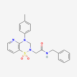 N-benzyl-2-(1,1-dioxido-4-(p-tolyl)-3,4-dihydro-2H-pyrido[2,3-e][1,2,4]thiadiazin-2-yl)acetamide