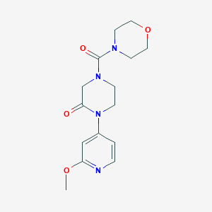 molecular formula C15H20N4O4 B2911018 1-(2-Methoxypyridin-4-yl)-4-(morpholine-4-carbonyl)piperazin-2-one CAS No. 2380097-26-5