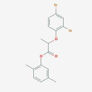 molecular formula C17H16Br2O3 B291102 2,5-Dimethylphenyl 2-(2,4-dibromophenoxy)propanoate 