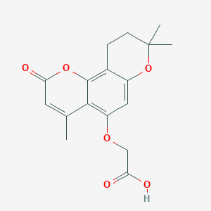 [(4,8,8-trimethyl-2-oxo-9,10-dihydro-2H,8H-pyrano[2,3-f]chromen-5-yl)oxy]acetic acid