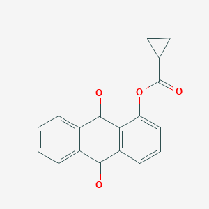 molecular formula C18H12O4 B291103 (9,10-Dioxoanthracen-1-yl) cyclopropanecarboxylate 