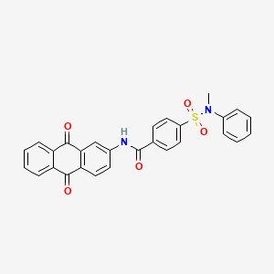 N-(9,10-dioxo-9,10-dihydroanthracen-2-yl)-4-(N-methyl-N-phenylsulfamoyl)benzamide