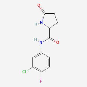 N-(3-chloro-4-fluorophenyl)-5-oxoprolinamide