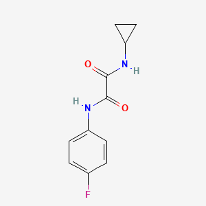 molecular formula C11H11FN2O2 B2911048 N-cyclopropyl-N'-(4-fluorophenyl)ethanediamide CAS No. 351982-26-8