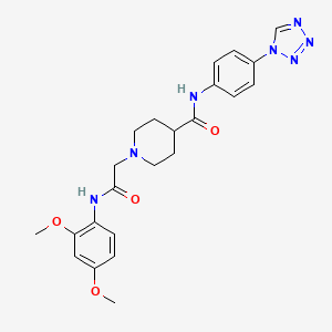 N-(4-(1H-tetrazol-1-yl)phenyl)-1-(2-((2,4-dimethoxyphenyl)amino)-2-oxoethyl)piperidine-4-carboxamide