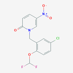 1-{[5-Chloro-2-(difluoromethoxy)phenyl]methyl}-5-nitro-1,2-dihydropyridin-2-one