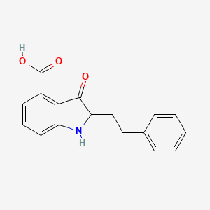 molecular formula C17H15NO3 B2911060 3-Oxo-2-(2-phenylethyl)indoline-4-carboxylic acid CAS No. 728024-53-1