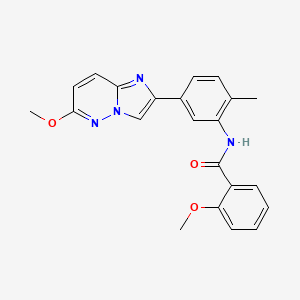molecular formula C22H20N4O3 B2911064 2-methoxy-N-(5-(6-methoxyimidazo[1,2-b]pyridazin-2-yl)-2-methylphenyl)benzamide CAS No. 946323-16-6