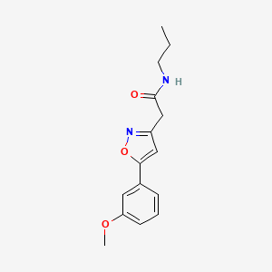 2-(5-(3-methoxyphenyl)isoxazol-3-yl)-N-propylacetamide