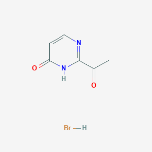 2-Acetyl-1H-pyrimidin-6-one;hydrobromide