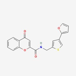 N-[[4-(Furan-2-yl)thiophen-2-yl]methyl]-4-oxochromene-2-carboxamide