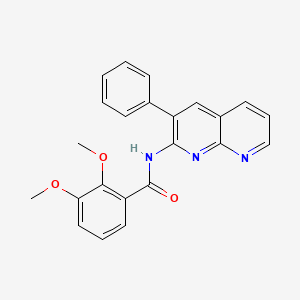 molecular formula C23H19N3O3 B2911094 2,3-dimethoxy-N-(3-phenyl-1,8-naphthyridin-2-yl)benzamide CAS No. 1021037-57-9