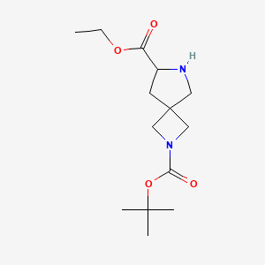 molecular formula C14H24N2O4 B2911102 2-(Tert-butyl) 7-ethyl 2,6-diazaspiro[3.4]octane-2,7-dicarboxylate CAS No. 1272656-39-9