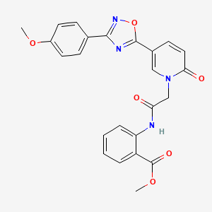 methyl 2-(2-(5-(3-(4-methoxyphenyl)-1,2,4-oxadiazol-5-yl)-2-oxopyridin-1(2H)-yl)acetamido)benzoate