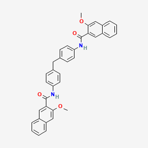 molecular formula C37H30N2O4 B2911106 3-methoxy-N-[4-[[4-[(3-methoxynaphthalene-2-carbonyl)amino]phenyl]methyl]phenyl]naphthalene-2-carboxamide CAS No. 325978-52-7