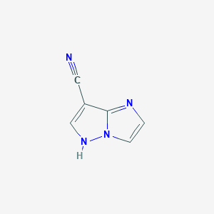molecular formula C6H4N4 B2911112 1H-Imidazo[1,2-b]pyrazole-7-carbonitrile CAS No. 91296-19-4