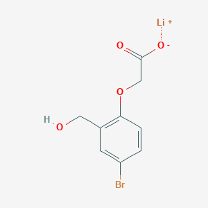 molecular formula C9H8BrLiO4 B2911113 Lithium;2-[4-bromo-2-(hydroxymethyl)phenoxy]acetate CAS No. 2228574-77-2