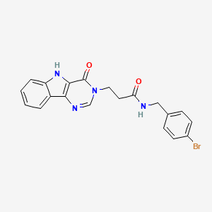 N-(4-bromobenzyl)-3-(4-oxo-4,5-dihydro-3H-pyrimido[5,4-b]indol-3-yl)propanamide