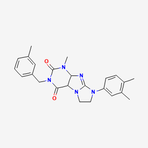 8-(3,4-dimethylphenyl)-1-methyl-3-[(3-methylphenyl)methyl]-1H,2H,3H,4H,6H,7H,8H-imidazo[1,2-g]purine-2,4-dione
