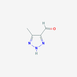 molecular formula C4H5N3O B2911128 5-Methyl-1H-1,2,3-triazole-4-carbaldehyde CAS No. 1512663-84-1