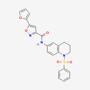 5-(furan-2-yl)-N-(1-(phenylsulfonyl)-1,2,3,4-tetrahydroquinolin-6-yl)isoxazole-3-carboxamide