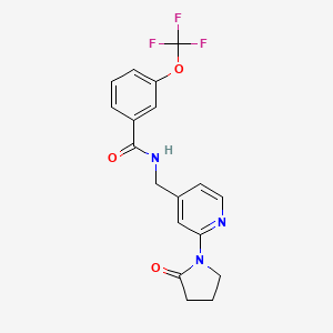 N-((2-(2-oxopyrrolidin-1-yl)pyridin-4-yl)methyl)-3-(trifluoromethoxy)benzamide