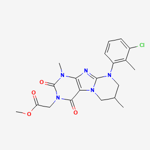 methyl 2-[9-(3-chloro-2-methylphenyl)-1,7-dimethyl-2,4-dioxo-7,8-dihydro-6H-purino[7,8-a]pyrimidin-3-yl]acetate