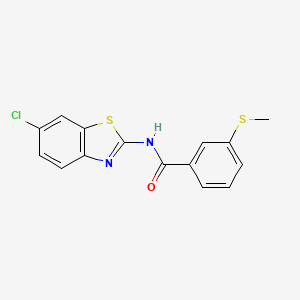 molecular formula C15H11ClN2OS2 B2911149 N-(6-chlorobenzo[d]thiazol-2-yl)-3-(methylthio)benzamide CAS No. 896354-93-1