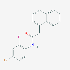 molecular formula C18H13BrFNO B291115 N-(4-bromo-2-fluorophenyl)-2-(1-naphthyl)acetamide 