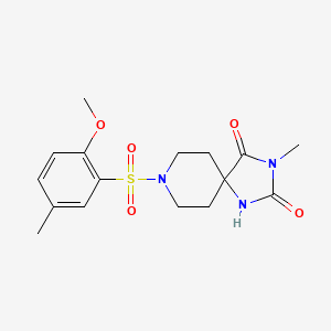 8-((2-Methoxy-5-methylphenyl)sulfonyl)-3-methyl-1,3,8-triazaspiro[4.5]decane-2,4-dione