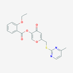 [6-[(4-Methylpyrimidin-2-yl)sulfanylmethyl]-4-oxopyran-3-yl] 2-ethoxybenzoate