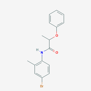 molecular formula C16H16BrNO2 B291116 N-(4-bromo-2-methylphenyl)-2-phenoxypropanamide 