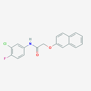 N-(3-chloro-4-fluorophenyl)-2-(2-naphthyloxy)acetamide