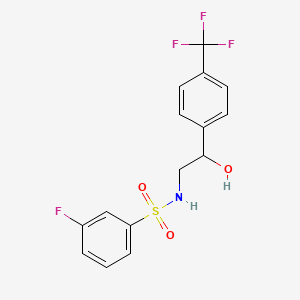3-fluoro-N-(2-hydroxy-2-(4-(trifluoromethyl)phenyl)ethyl)benzenesulfonamide