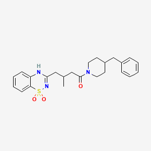 3-[4-(4-benzylpiperidin-1-yl)-2-methyl-4-oxobutyl]-2H-1,2,4-benzothiadiazine 1,1-dioxide