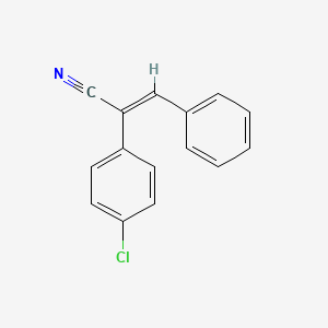 molecular formula C15H10ClN B2911190 (E)-2-(4-Chlorophenyl)-3-phenylacrylonitrile CAS No. 16610-81-4; 3695-93-0