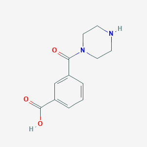 molecular formula C12H14N2O3 B2911192 3-(Piperazine-1-carbonyl)-benzoic acid CAS No. 691394-19-1