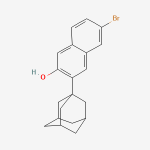 molecular formula C20H21BrO B2911193 3-(Adamantan-1-yl)-6-bromonaphthalen-2-ol CAS No. 128272-29-7