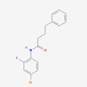 molecular formula C16H15BrFNO B291120 N-(4-bromo-2-fluorophenyl)-4-phenylbutanamide 