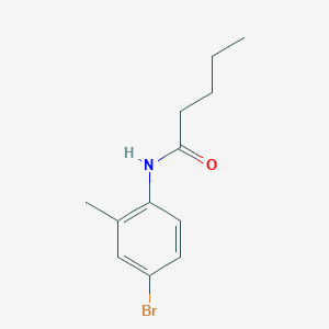 molecular formula C12H16BrNO B291121 N-(4-bromo-2-methylphenyl)pentanamide 