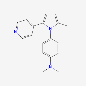 molecular formula C18H19N3 B2911248 N,N-Dimethyl-4-(2-methyl-5-pyridin-4-ylpyrrol-1-yl)aniline CAS No. 1260652-75-2