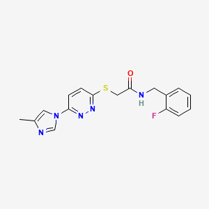 N-(2-fluorobenzyl)-2-((6-(4-methyl-1H-imidazol-1-yl)pyridazin-3-yl)thio)acetamide