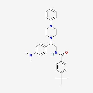 molecular formula C31H40N4O B2911260 4-tert-butyl-N-[2-[4-(dimethylamino)phenyl]-2-(4-phenylpiperazin-1-yl)ethyl]benzamide CAS No. 946243-41-0