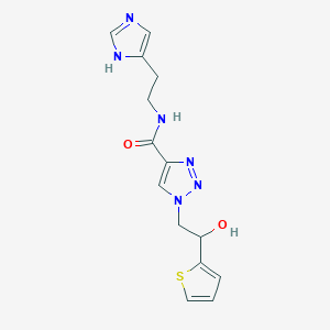 N-(2-(1H-imidazol-4-yl)ethyl)-1-(2-hydroxy-2-(thiophen-2-yl)ethyl)-1H-1,2,3-triazole-4-carboxamide